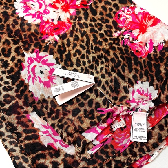 NWT Victoria’s Secret Swim Cheetah/Floral Sarong - Picture 4 of 7